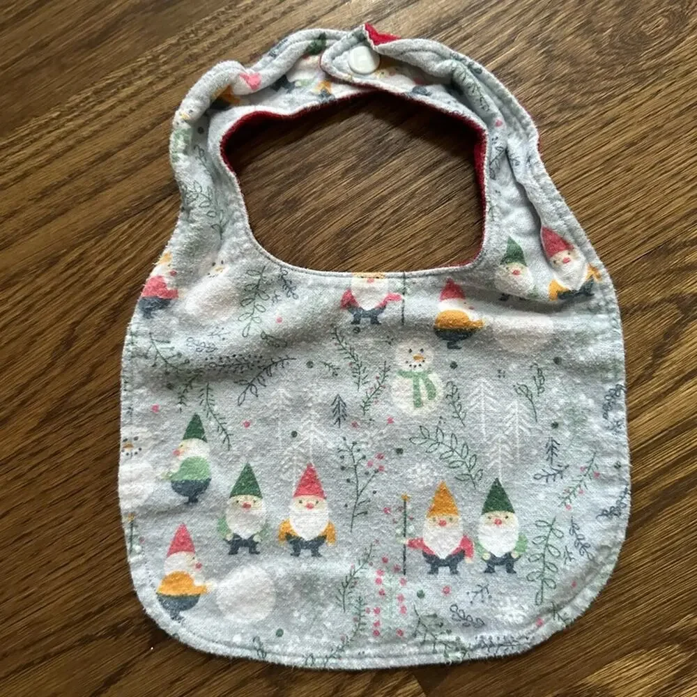 Flannel bibs - winter/holiday/Christmas (set of 6)